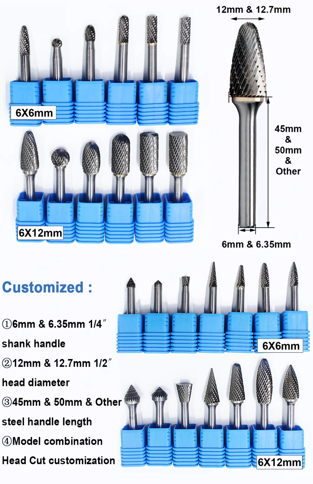 High Strength Outside Tungsten Carbide Rotary Burr