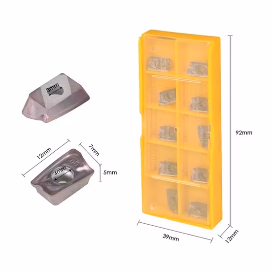 Wyk Aomt123608 Pastilhas de Fresa Aomt123608 Vp15TF Aomt 123608 Pastilhas Peer Ferramentas de Fresagem de Metal Duro de Alta Precisão Cutoutil Usinagem de Aço Pastilha de Metal Duro